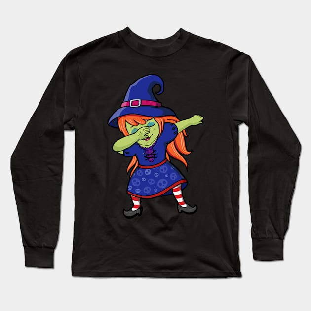 Dabbing Redhead Witch Long Sleeve T-Shirt by zeno27